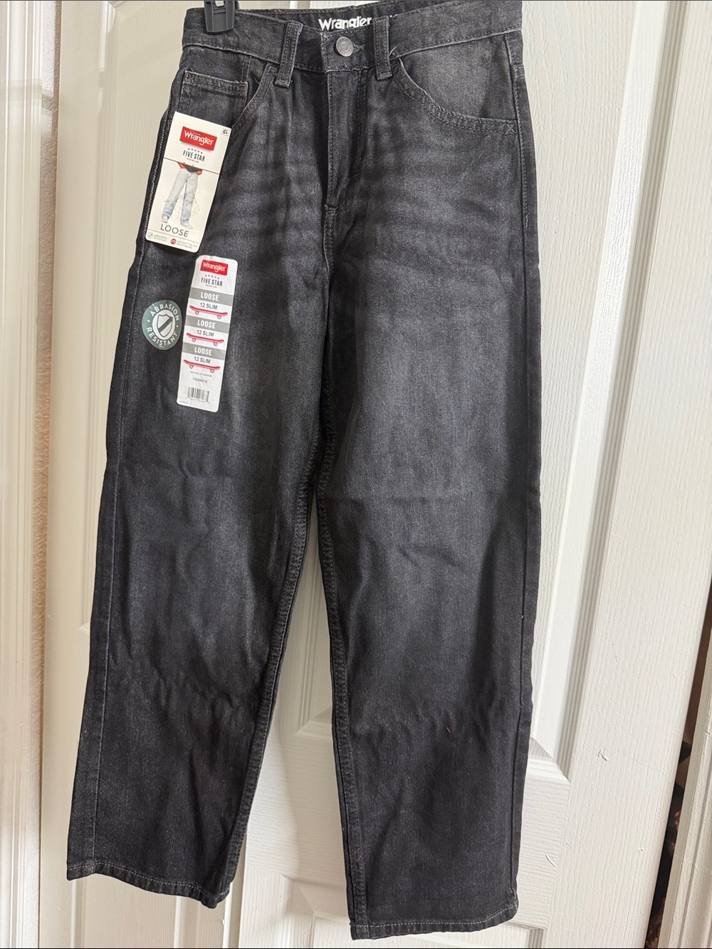 Wrangler Men’s Loose Fit Jeans - Charcoal Black Washed